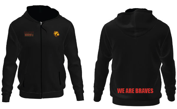 Braves Player & Supporter Full Zip Front Hoodie